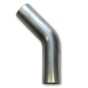 Vibrant 1.625in OD T304 SS 45 Deg Mandrel Bend 6in Leg Length (2.5in Centerline Radius)