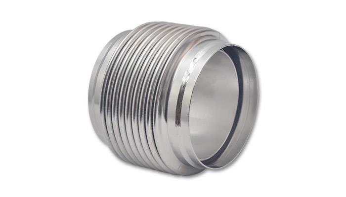 Vibrant SS Bellow Assembly w/ Solid Liner 4in inlet/outlet ID x 4in overall L Electro Polished 68944