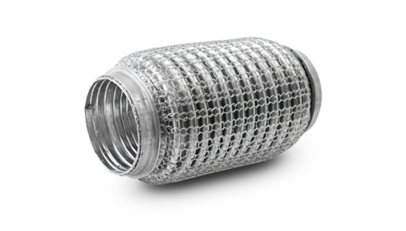 Vibrant SS Flex Coupling w/ Interlock Liner and Mesh Braid 2.25in Inlet/Outlet x 6in long 66706
