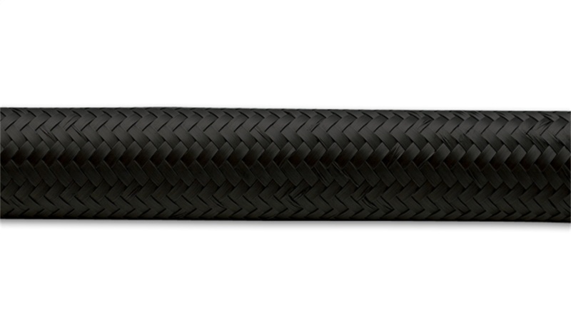 Vibrant -10 AN Black Nylon Braided Flex Hose .56in ID (50 foot roll)