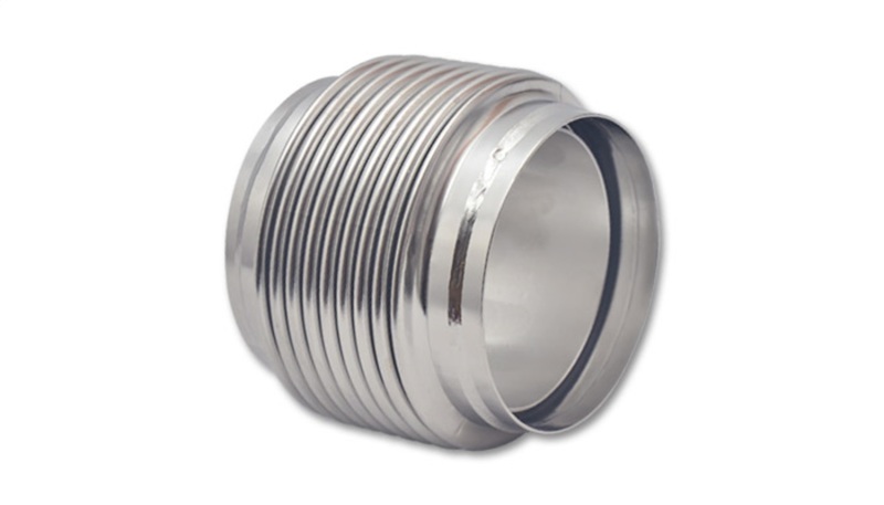 Stainless Bellow Assembly w/ Solid Liner 4in inlet/outlet ID x 4in overall L Electro Polished