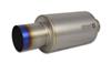 Vibrant Titanium Muffler w/Straight Cut Burnt Tip 3.5in Inlet / 3.5in Outlet