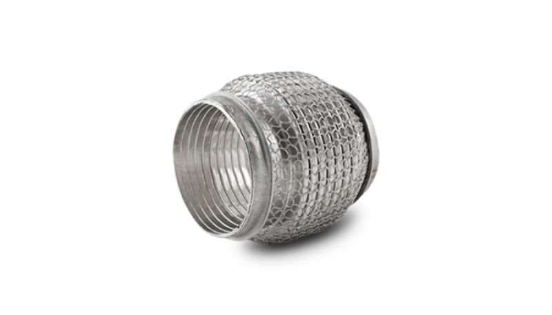 Vibrant SS Flex Coupling with Interlock Liner and Mesh Braid 3in inlet/outlet x 4in long 66004