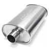 Blox Racing 2.25 inch SL Sport Muffler - Brushed Silver