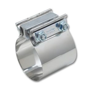 Vibrant Easy Seal SS Exh Sleeve Butt Joint Clamp for 3.5in OD Tubing also 3.5in Nominal Oval Tubing