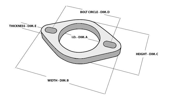 Vibrant 2-Bolt T304 SS Exhaust Flange (4in I.D.) 1475S